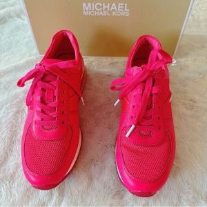 MICHAEL KORS Sneakers - Allie trainer Extreme Mesh - Neon Pink Size 8.5 womens